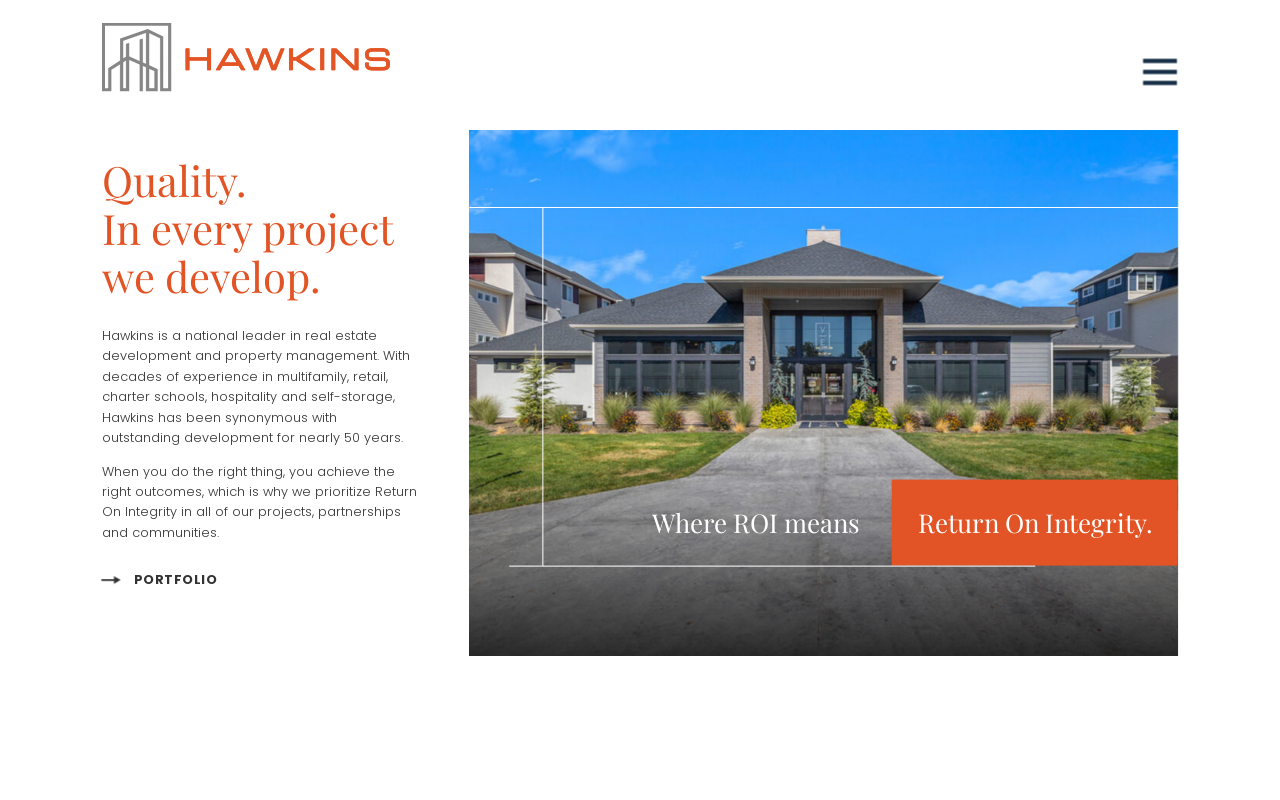 Hawkins Companies — screenshot of their official website