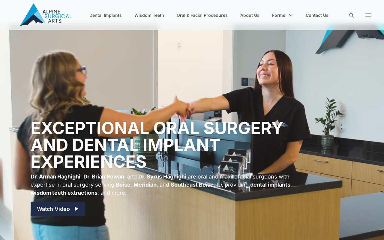 Alpine Surgical Arts — screenshot of their official website