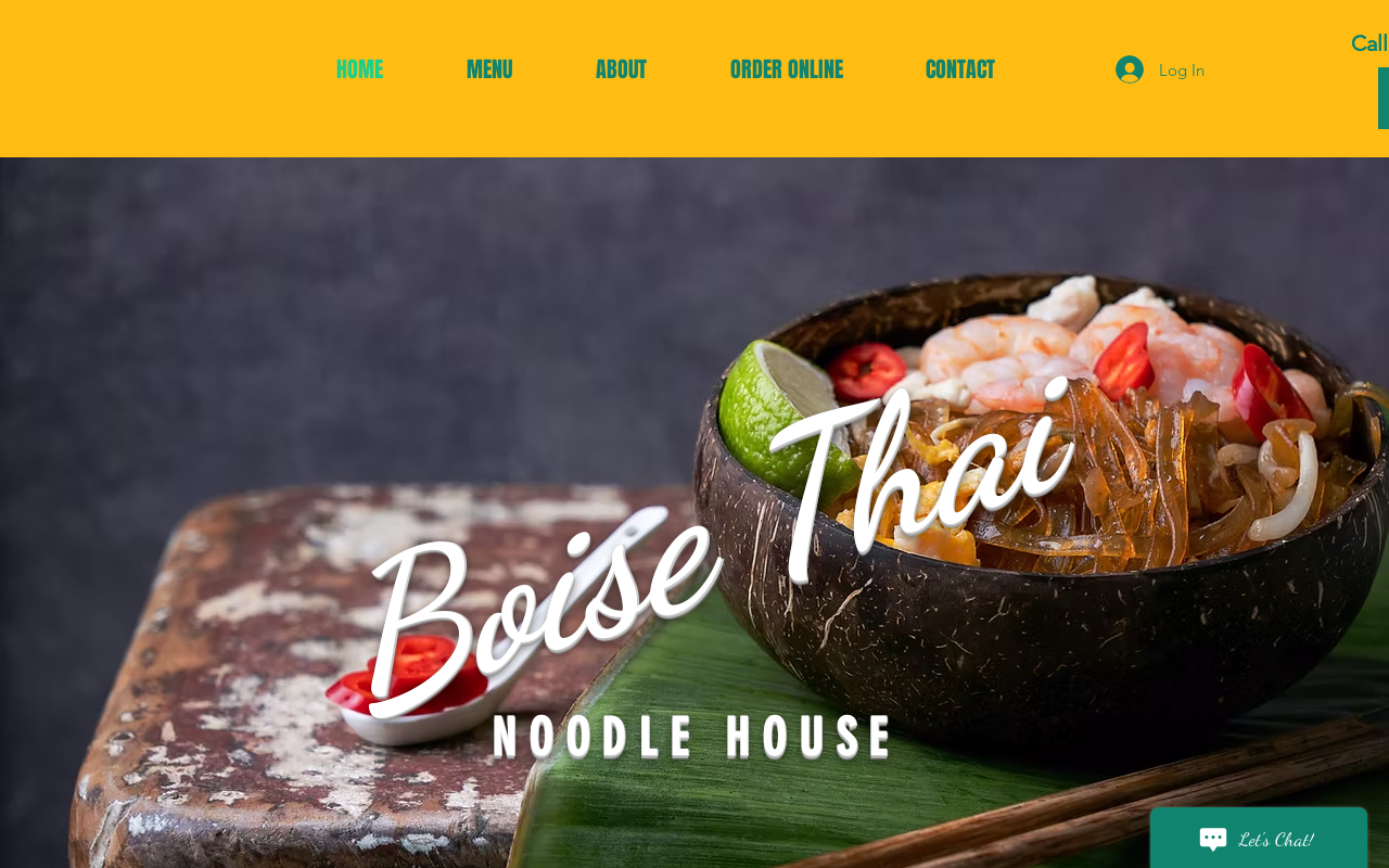 Boise Thai Noodle House — screenshot of their official website