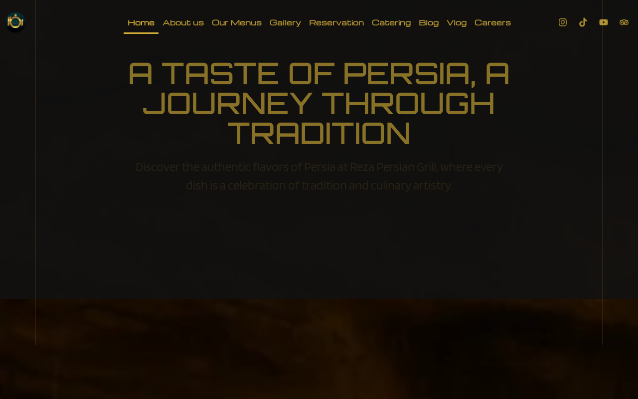 Reza Persian Grill — screenshot of their official website