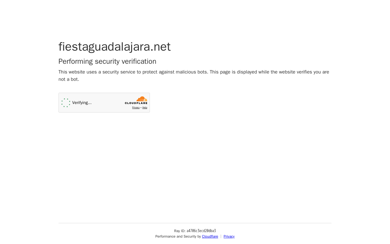 Fiesta Guadalajara — screenshot of their official website
