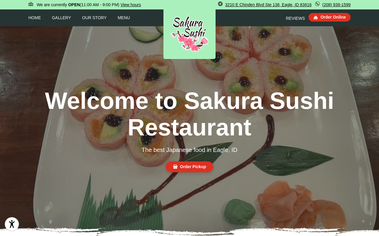 Sakura Sushi — screenshot of their official website