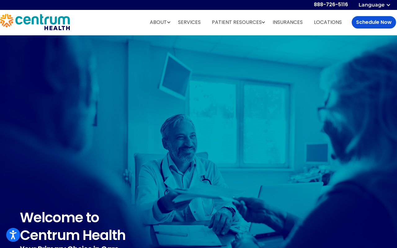Centrum Health — screenshot of their official website