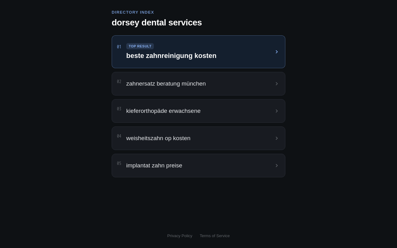 Dorsey Dental Services — screenshot of their official website