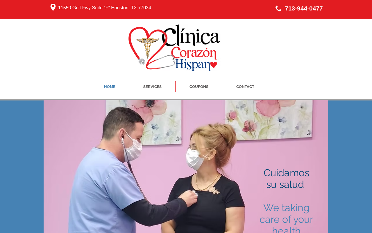 Clinica Corazon Hispano — screenshot of their official website