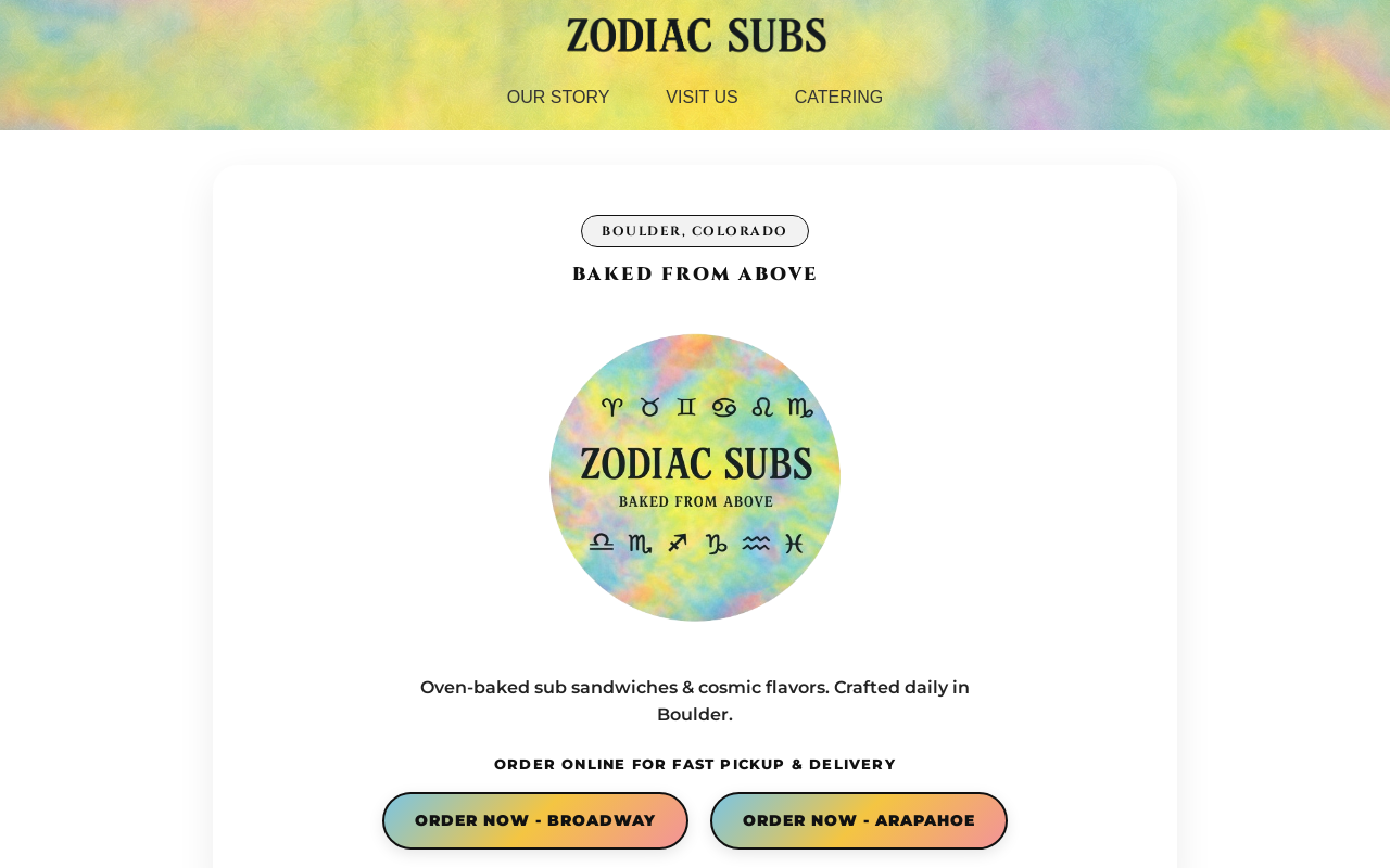 Zodiac Subs — screenshot of their official website