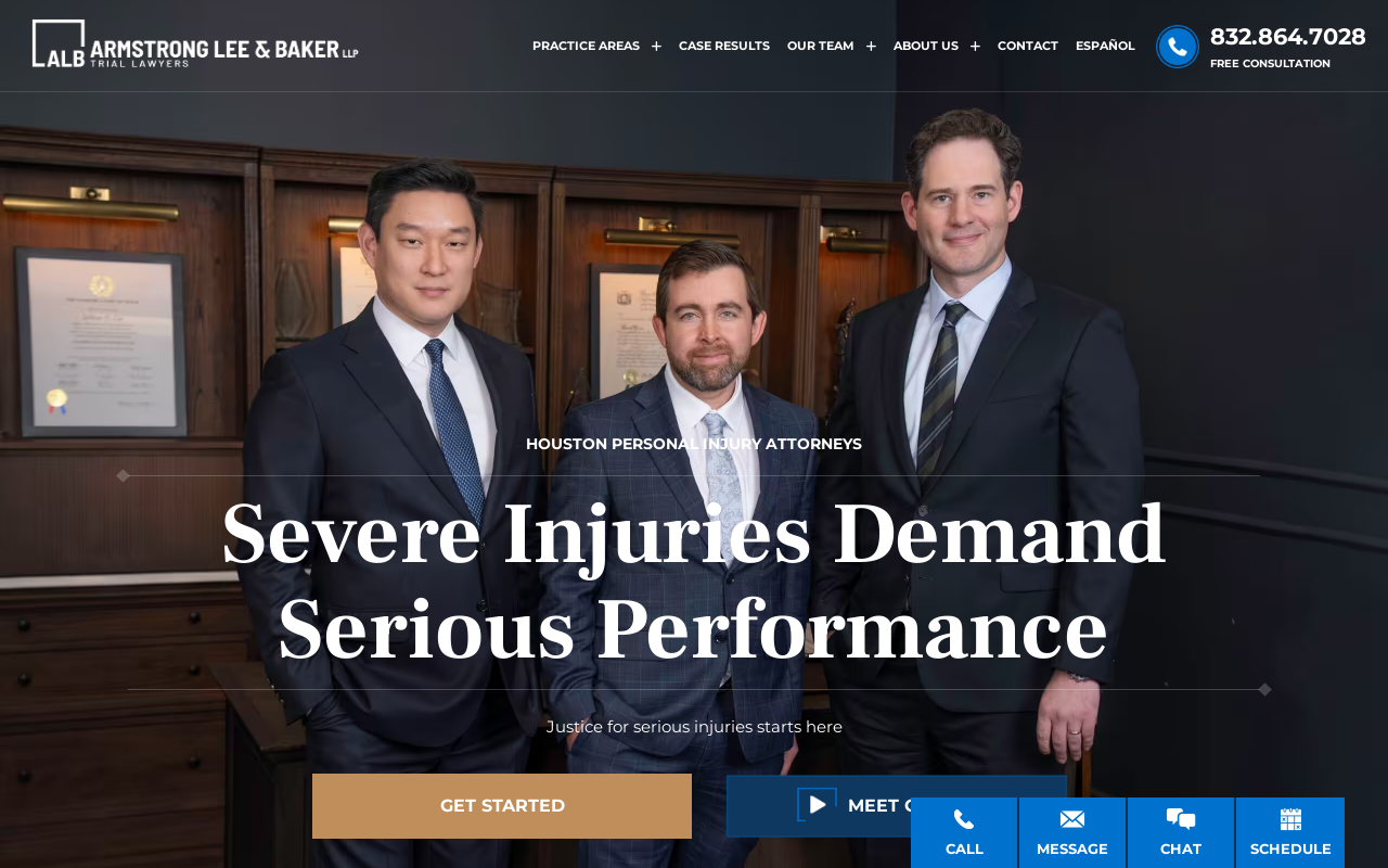 Armstrong Lee & Baker LLP — screenshot of their official website