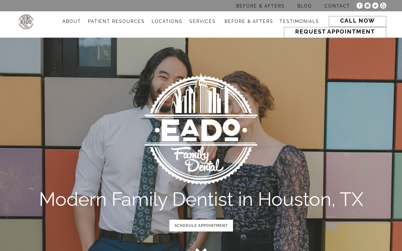 EaDo Family Dental — screenshot of their official website