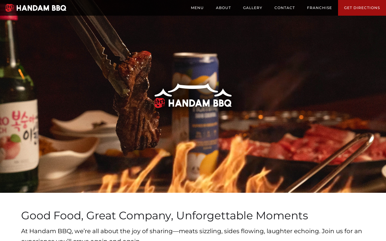 Handam BBQ — screenshot of their official website