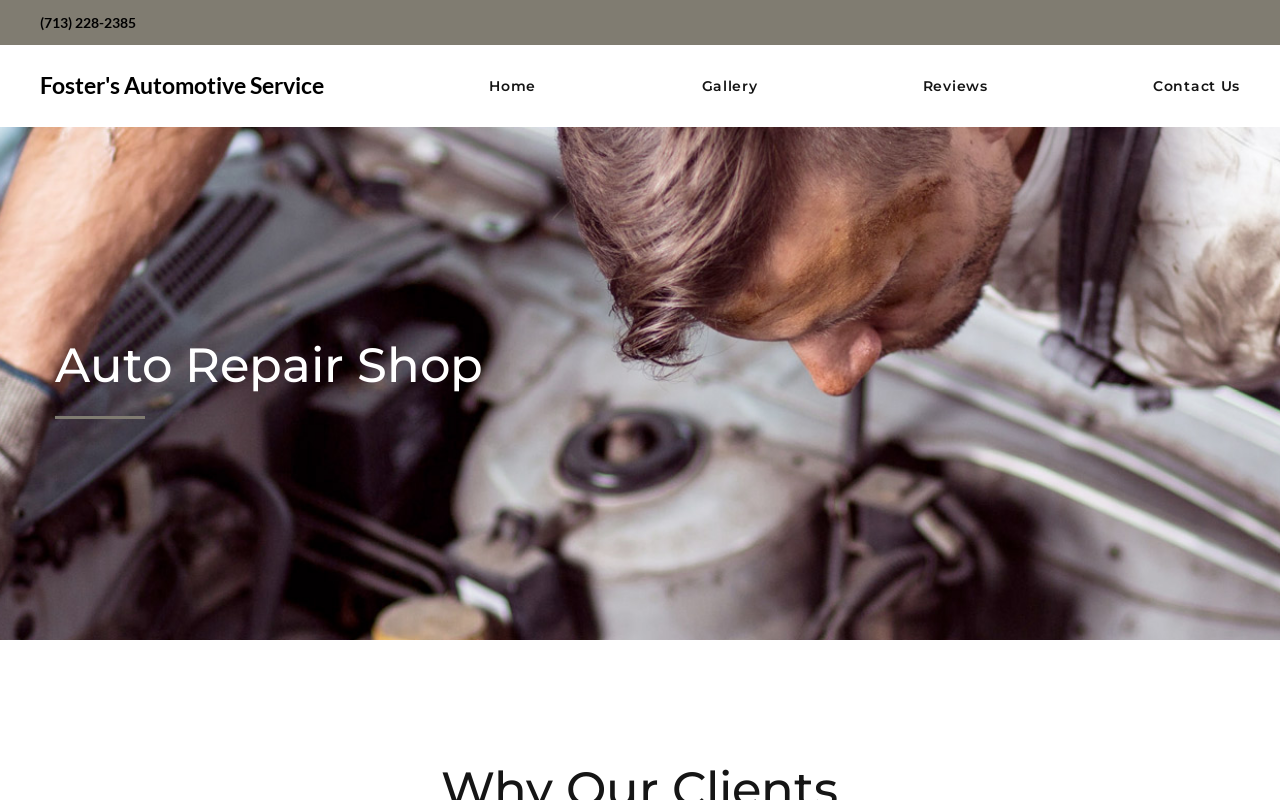 Foster's Automotive Service — screenshot of their official website