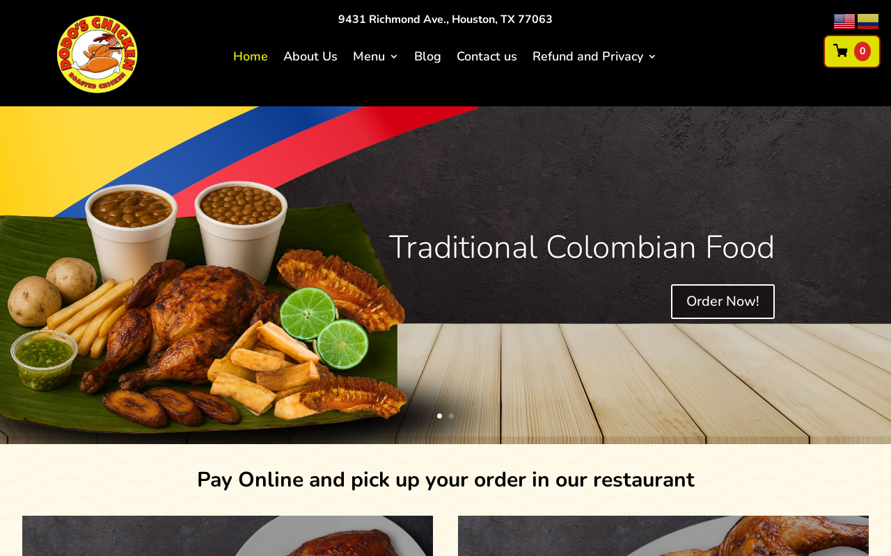 Dodo's Chicken — screenshot of their official website