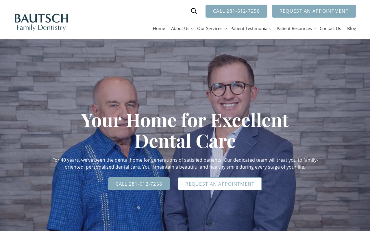 Bautsch Family Dentistry — screenshot of their official website