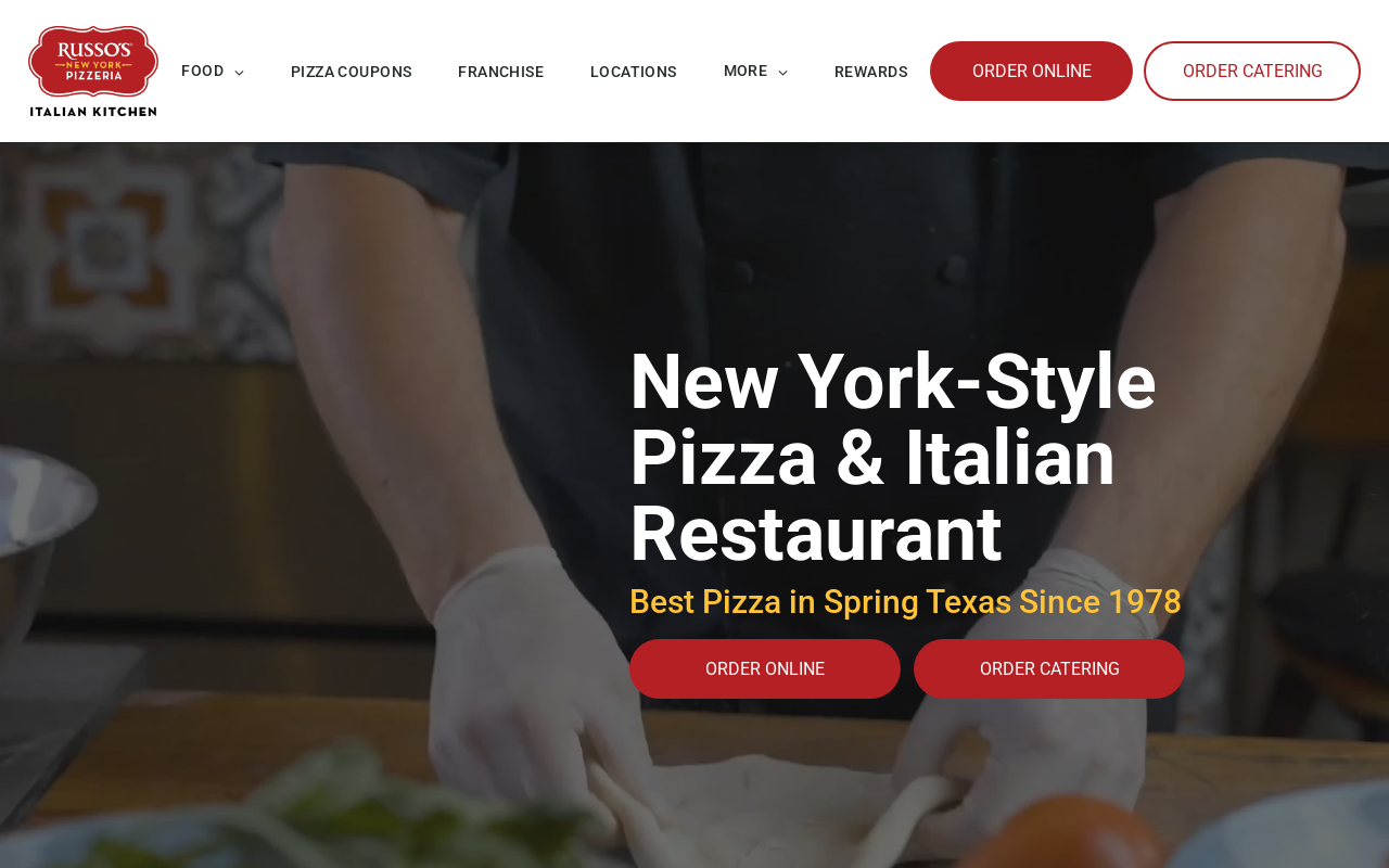 Russo's New York Pizzaria — screenshot of their official website