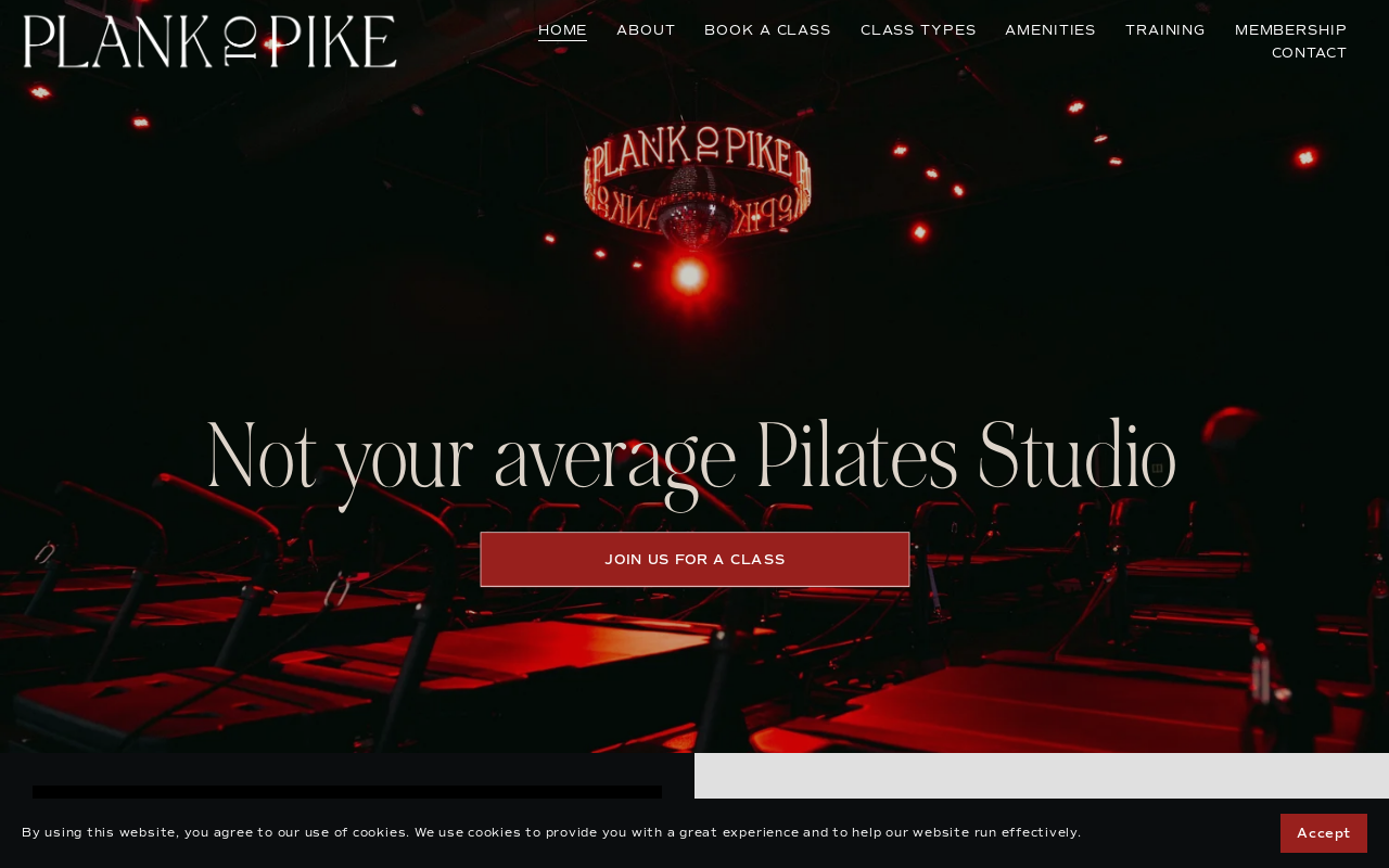 Plank To Pike Pilates — screenshot of their official website