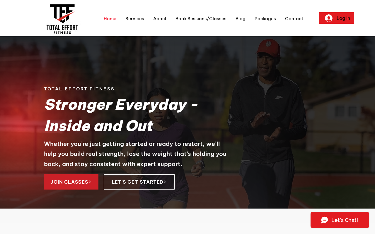 Total Effort Fitness — screenshot of their official website