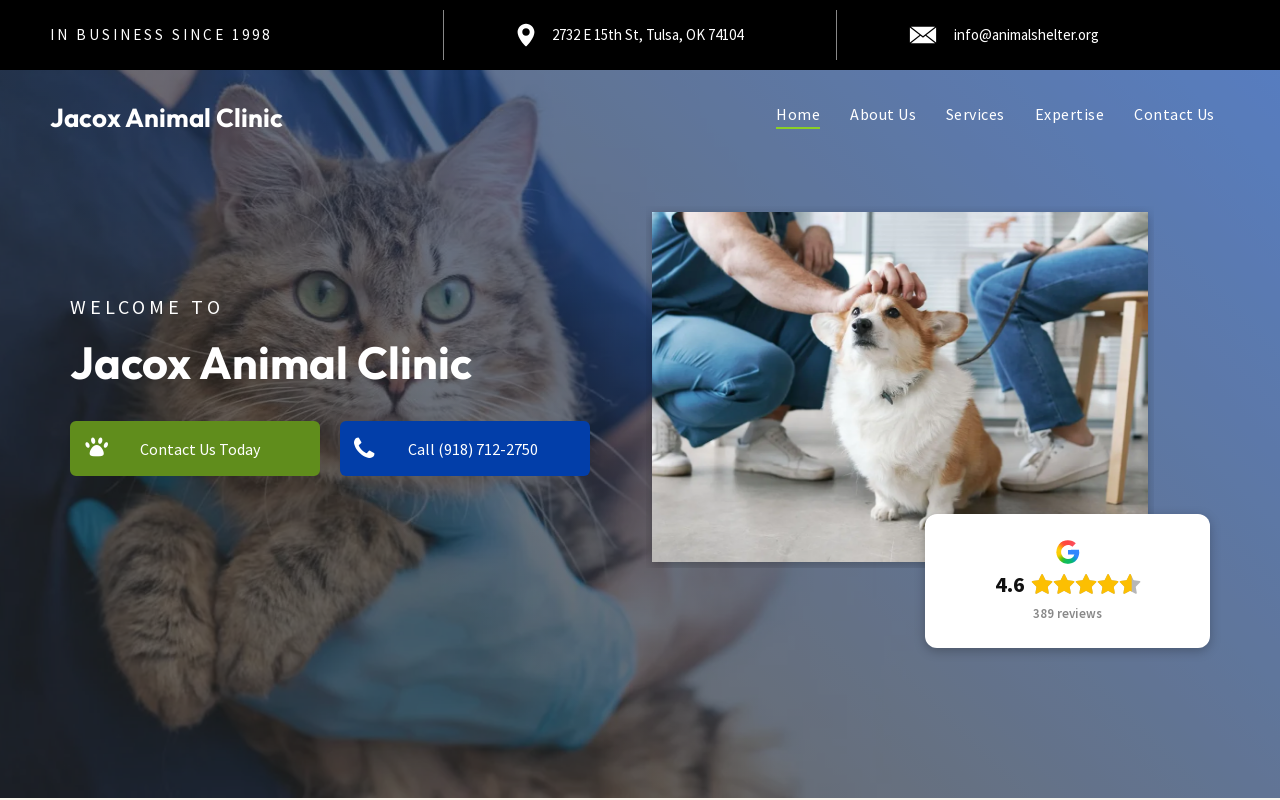 Jacox Animal Clinic — screenshot of their official website
