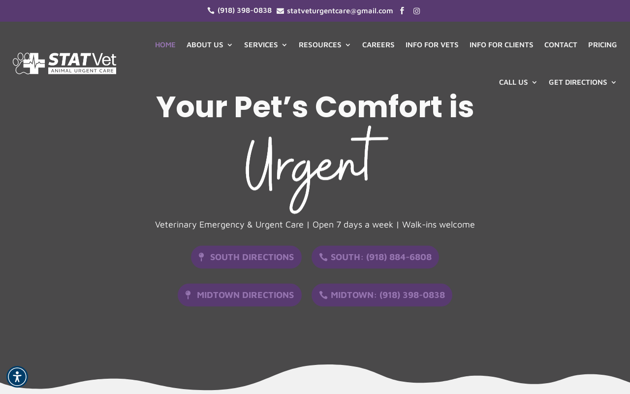 STATVet Animal Urgent Care — screenshot of their official website