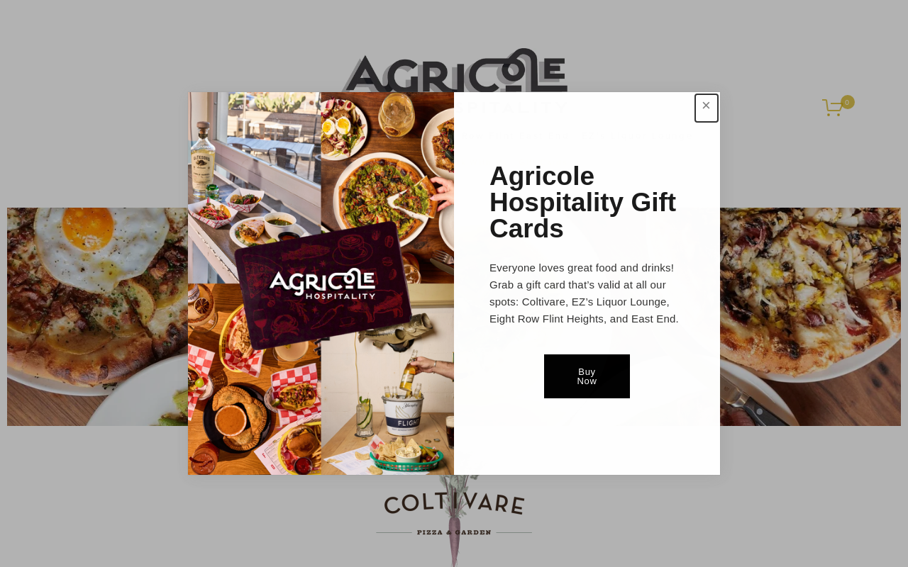 Coltivare Pizza & Garden — screenshot of their official website