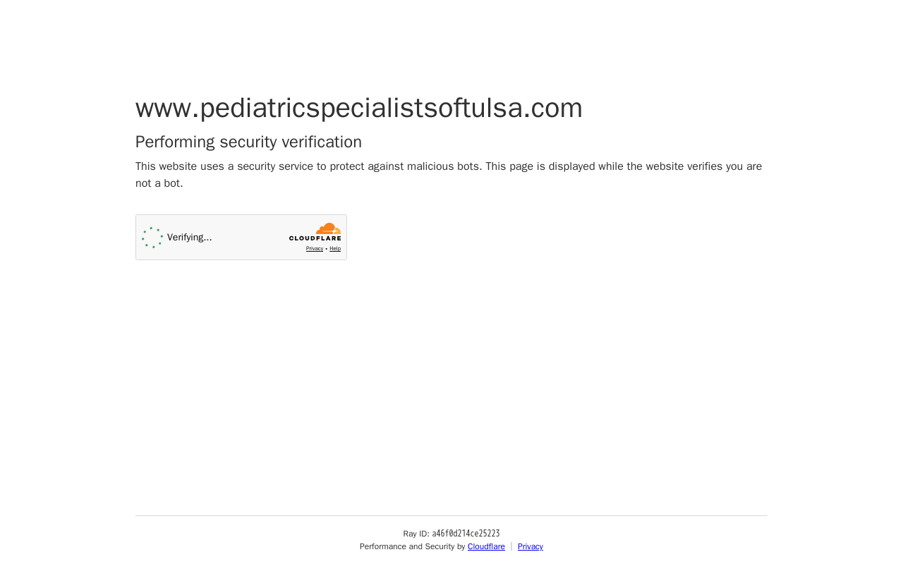 Pediatric Specialists of Tulsa — screenshot of their official website