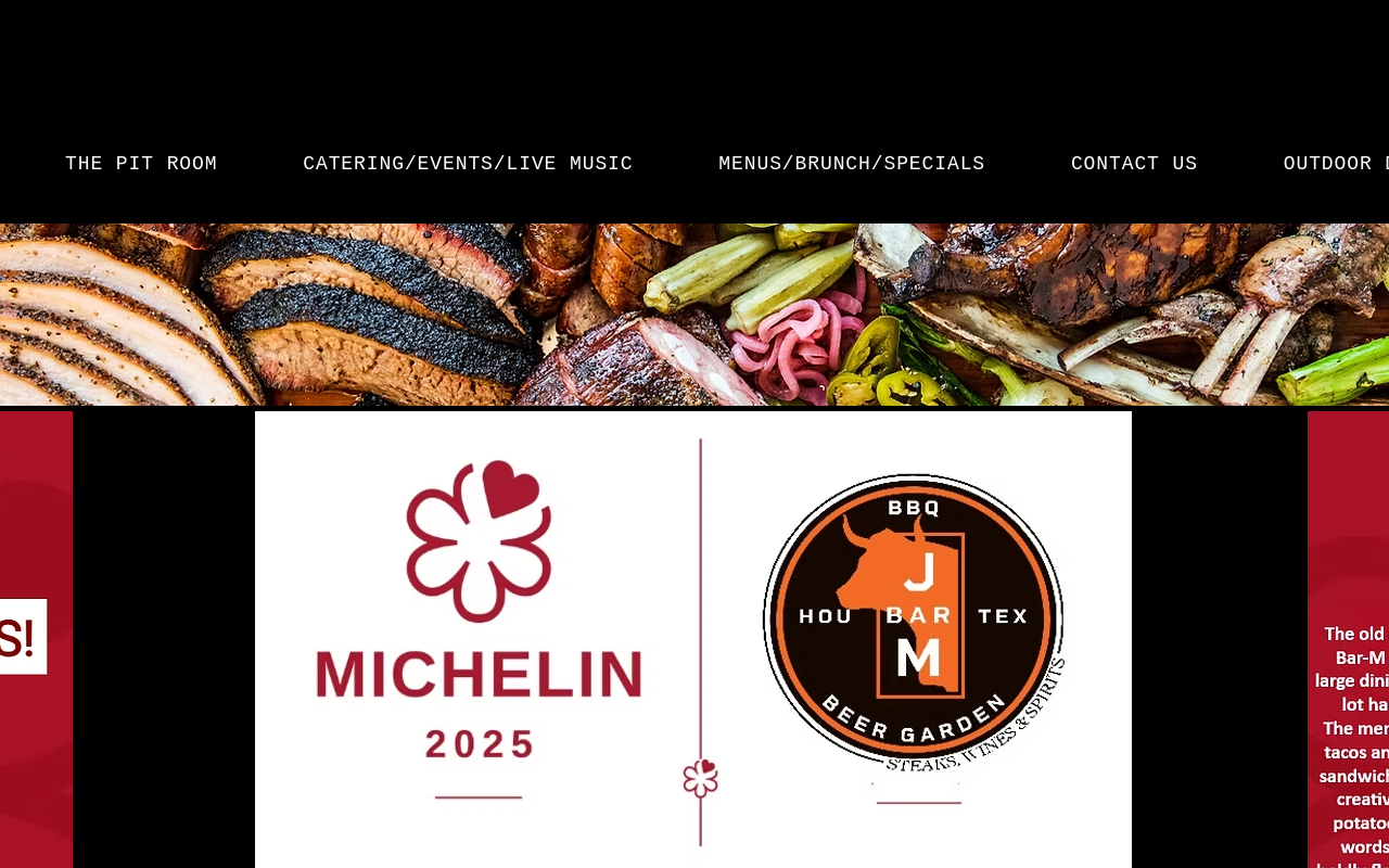 J Bar M Barbecue — screenshot of their official website