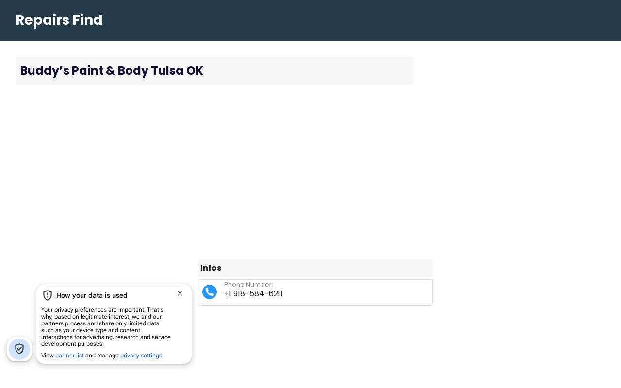 Buddy's Paint & Body — screenshot of their official website