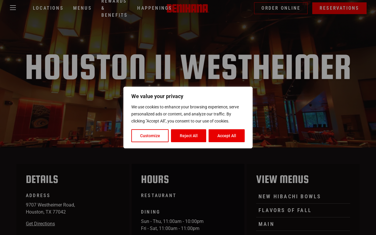 Benihana — screenshot of their official website