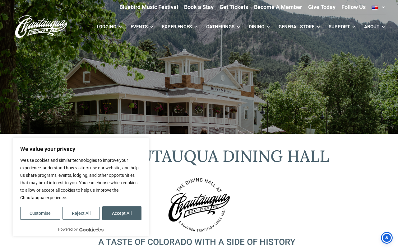 Chautauqua Dining Hall — screenshot of their official website