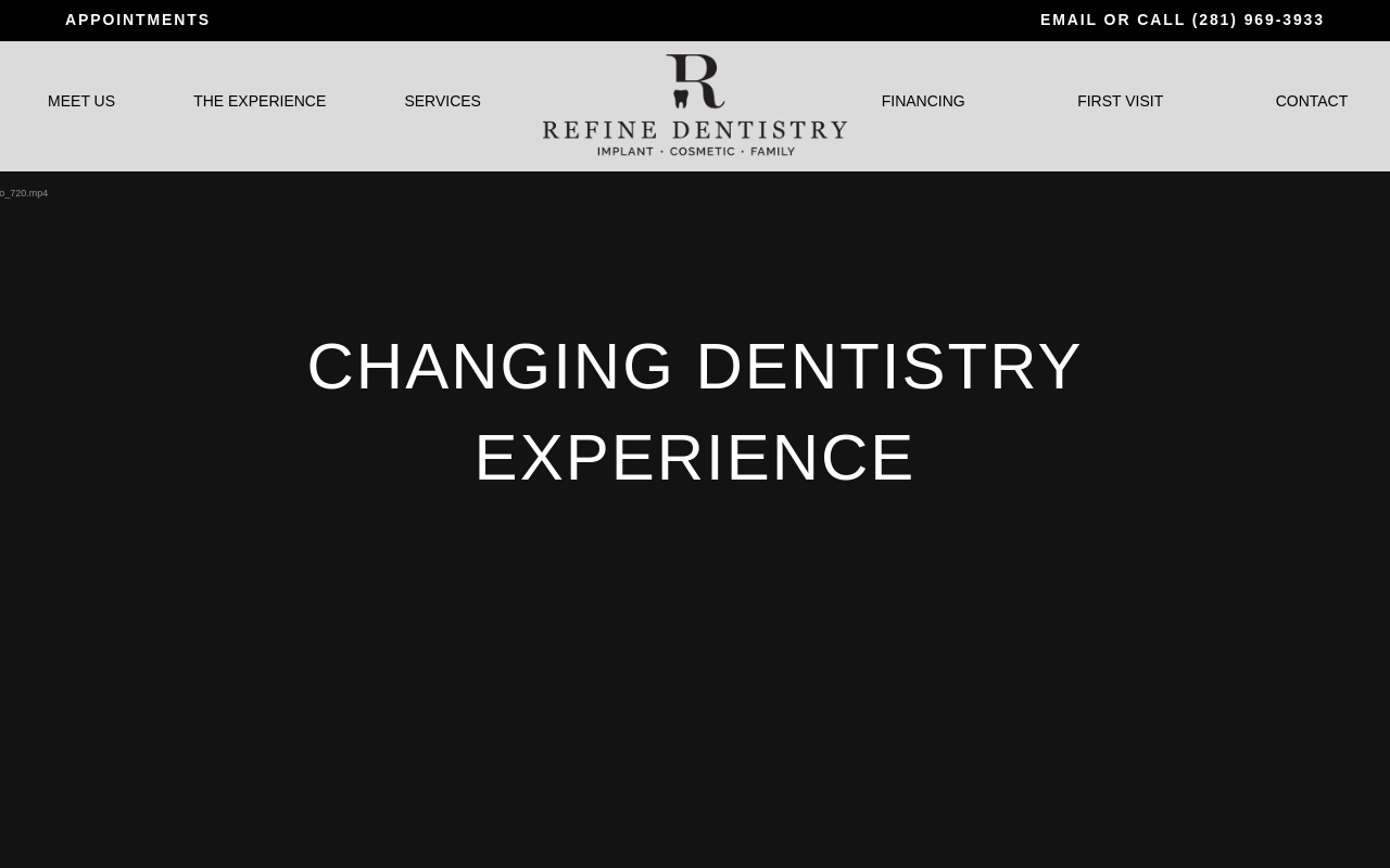 Refine Dentistry — screenshot of their official website