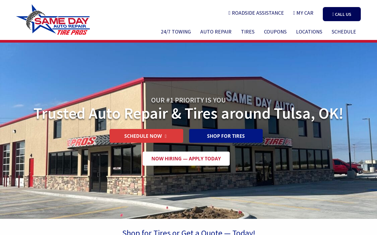Same Day Automotive Repair — screenshot of their official website
