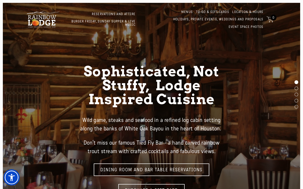 Rainbow Lodge — screenshot of their official website