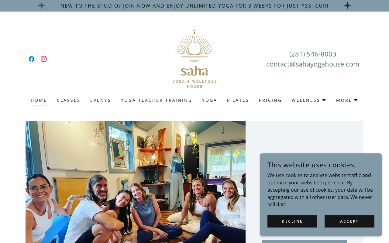 Saha Yoga and Wellness House — screenshot of their official website