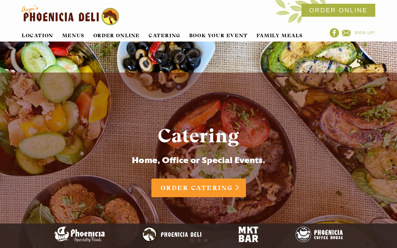 Arpi's Phoenicia Deli & Coffee House — screenshot of their official website