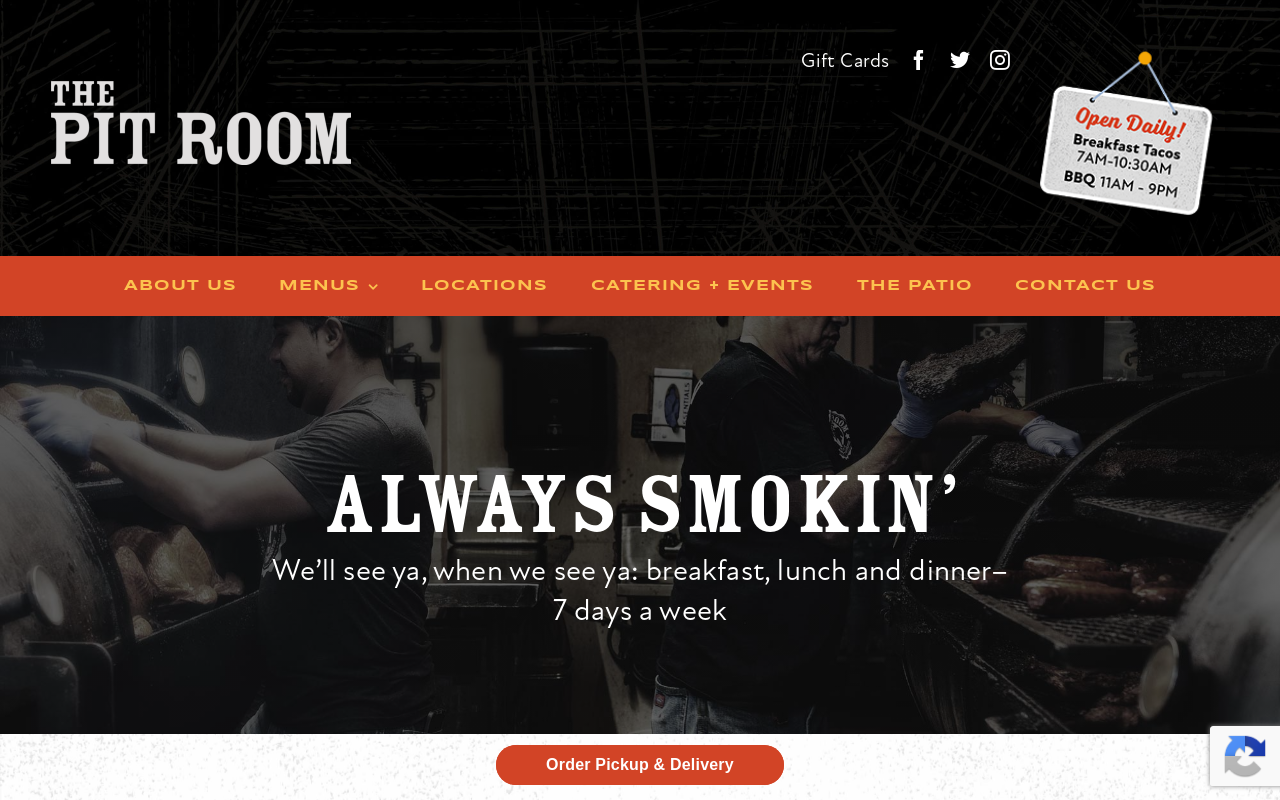 The Pit Room — screenshot of their official website