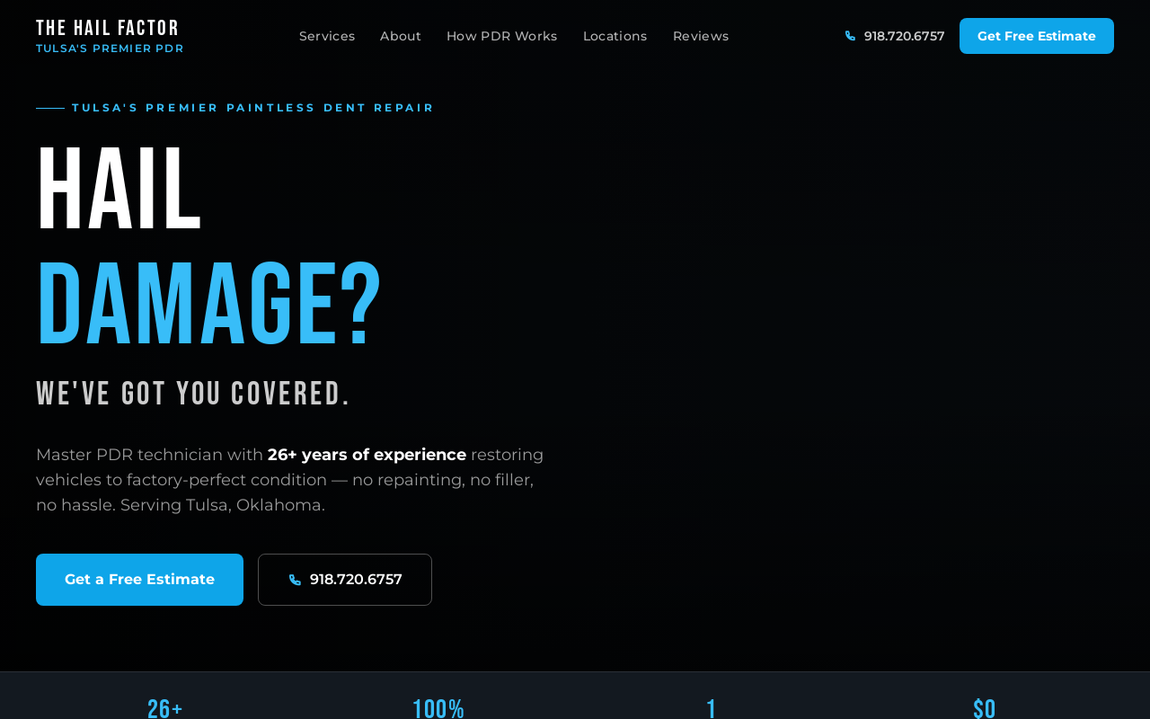 The Hail Factor — screenshot of their official website
