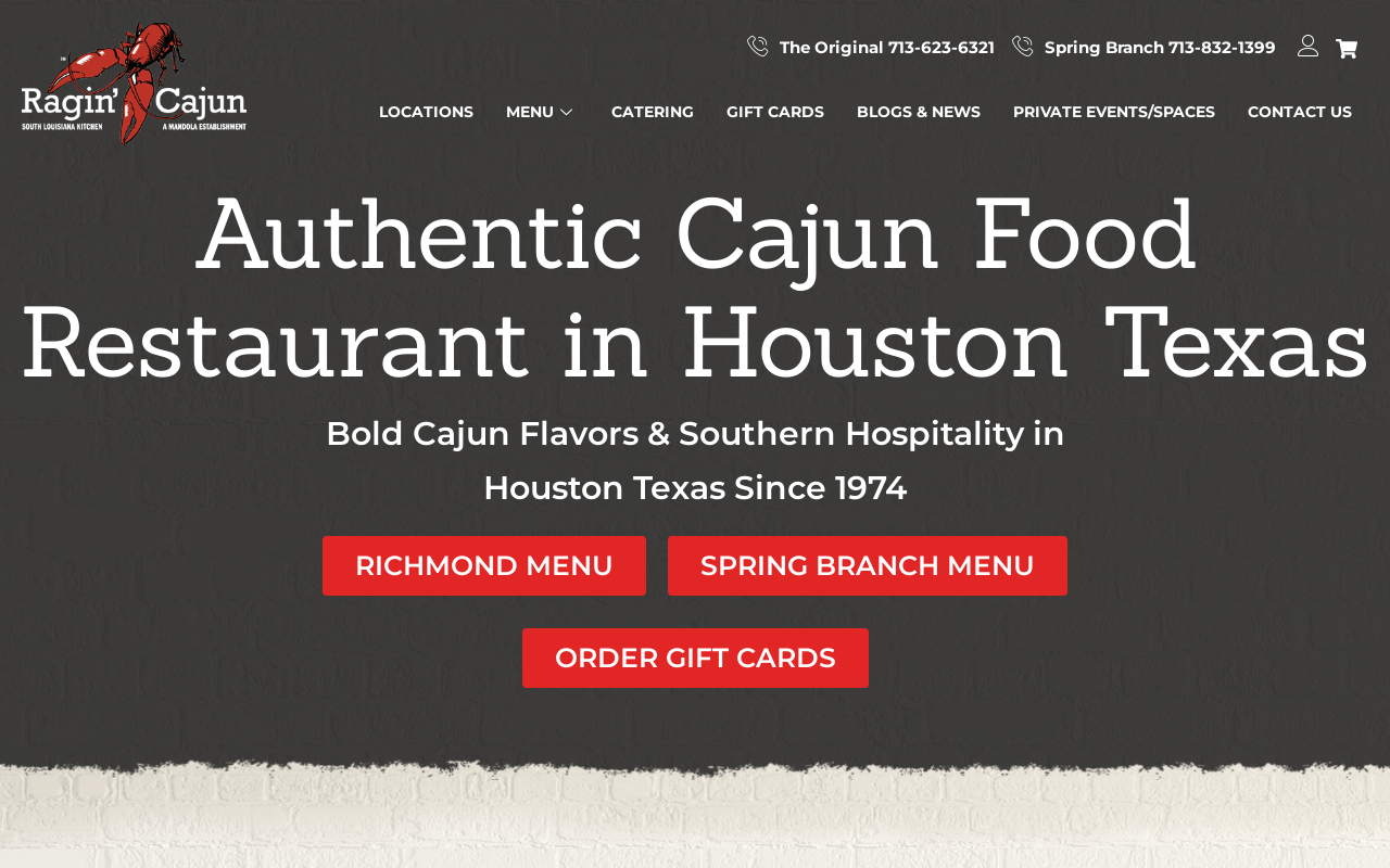 Ragin Cajun — screenshot of their official website