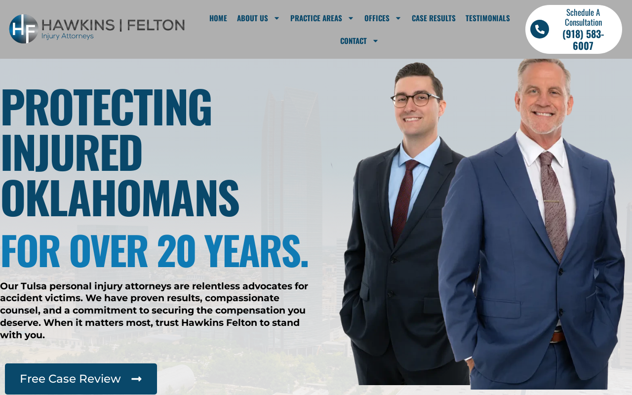 Biby Law Firm;Hawkins Law — screenshot of their official website