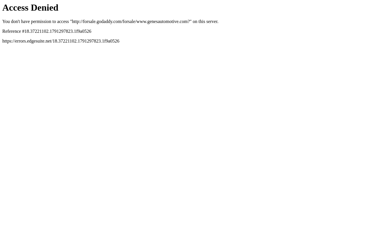 Gene's Automotive — screenshot of their official website