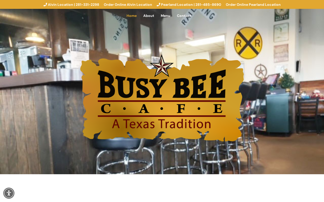Busy Bee Cafe — screenshot of their official website
