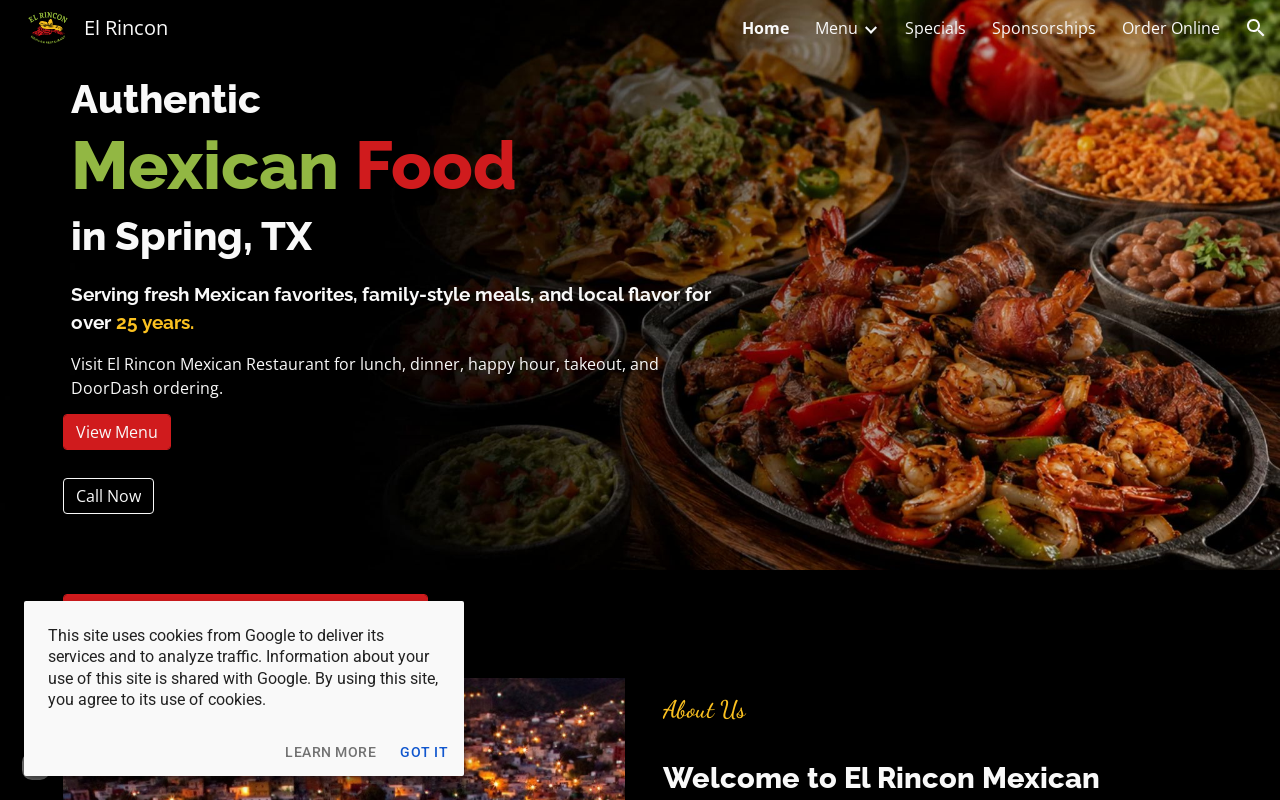El Rincon — screenshot of their official website