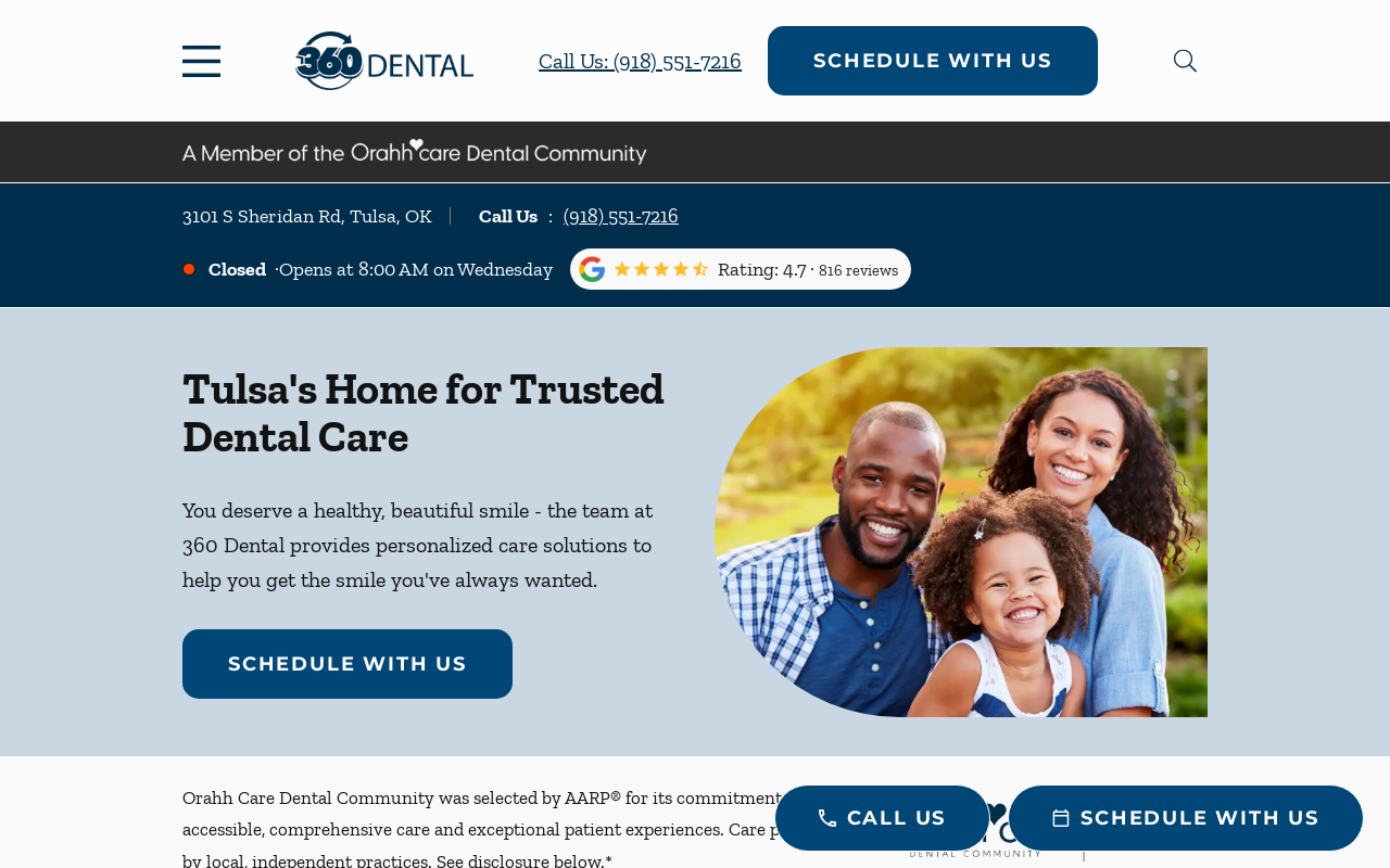 360 Dental — screenshot of their official website