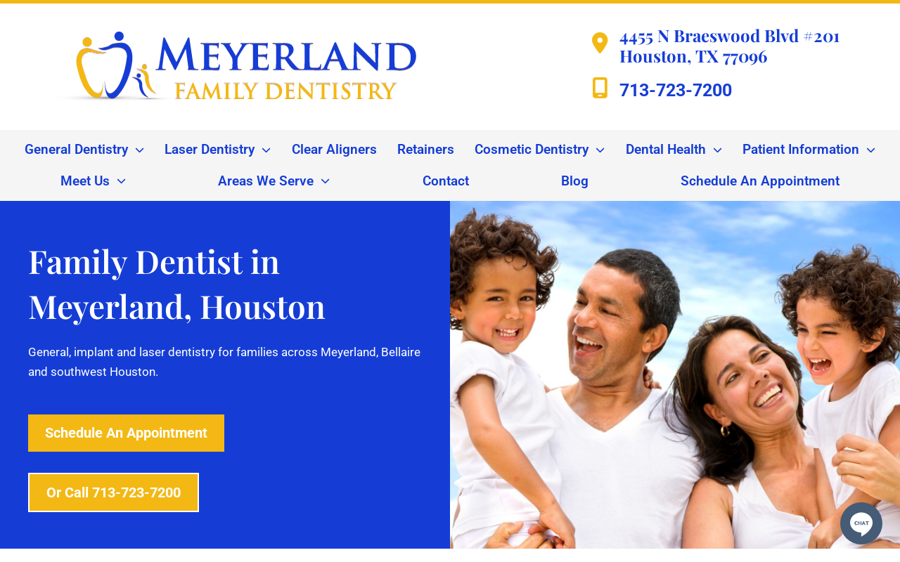 Meyerland Family Dentistry — screenshot of their official website