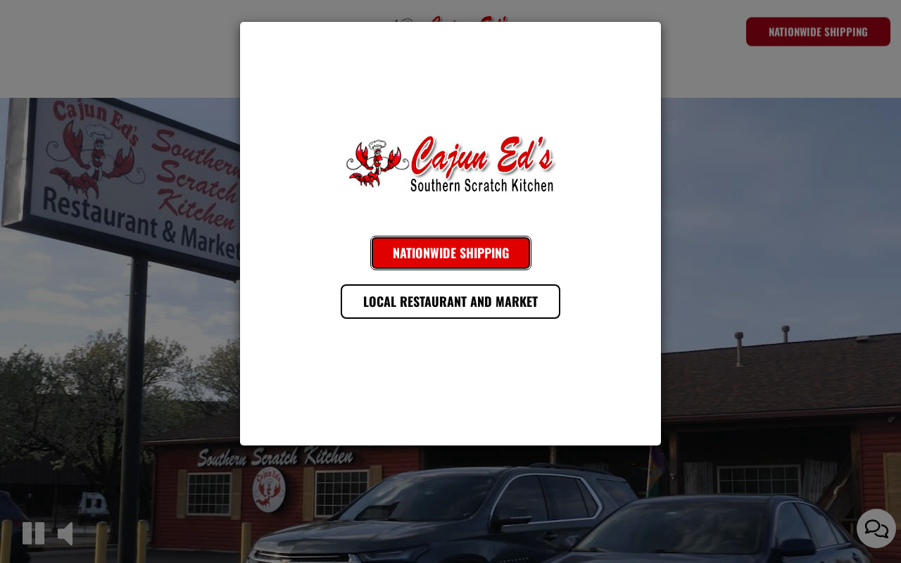 Cajun Ed's — screenshot of their official website