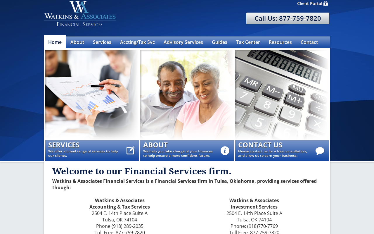 Watkins & Associates Financial Services — screenshot of their official website