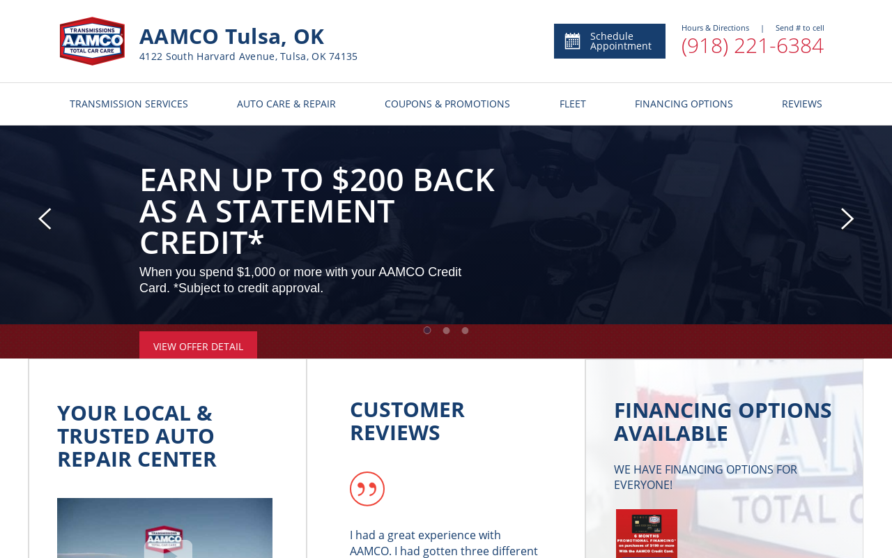 AAMCO — screenshot of their official website
