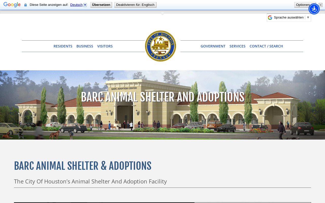 BARC — screenshot of their official website