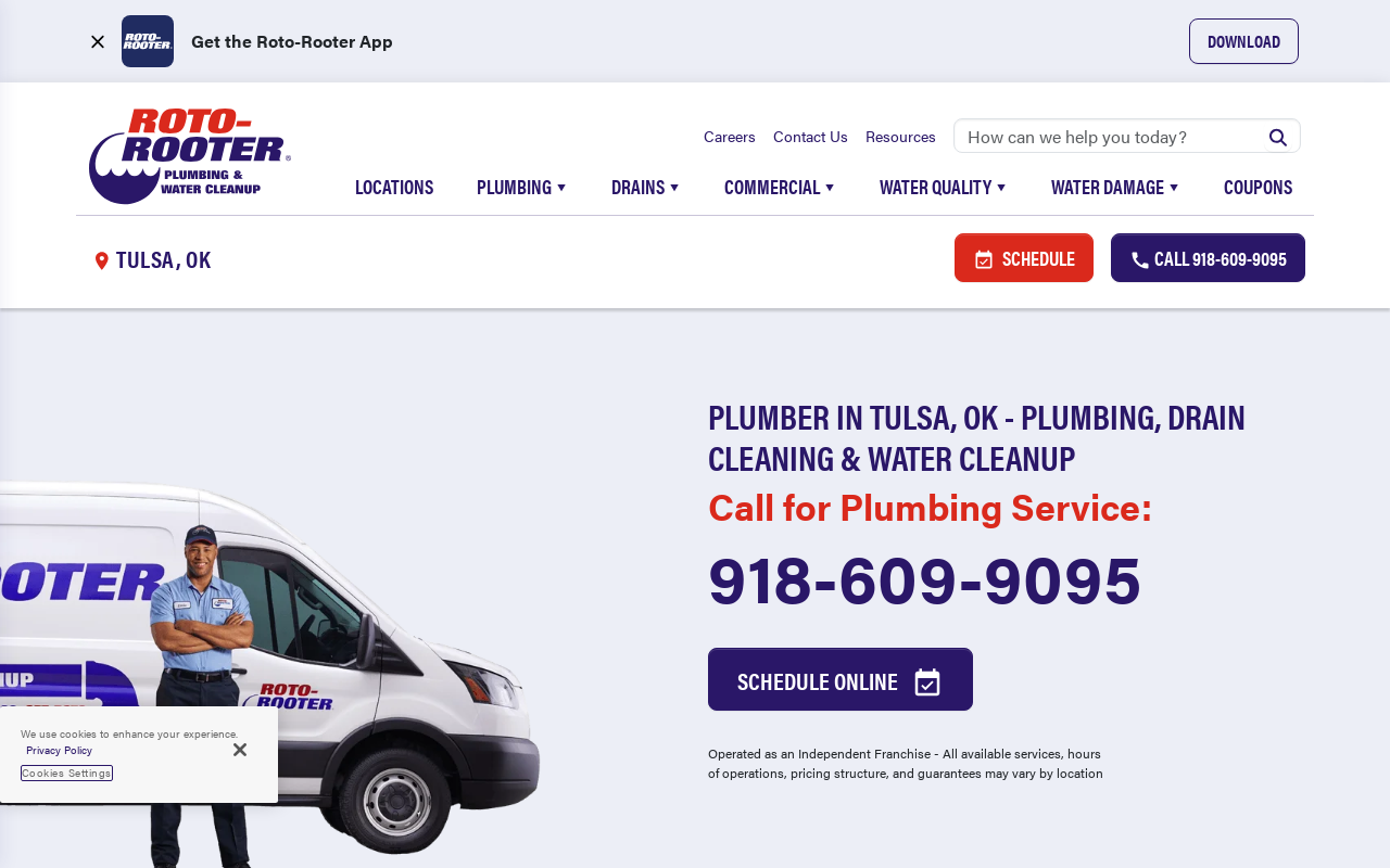 Roto-Rooter — screenshot of their official website