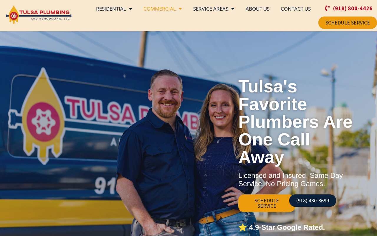 Tulsa Plumbing and Remodeling, LLC — screenshot of their official website