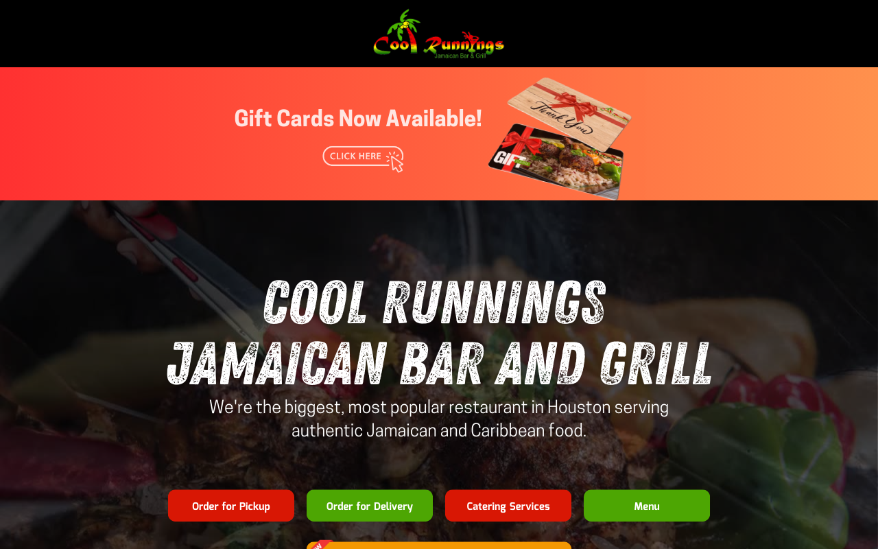 Cool Runnings — screenshot of their official website