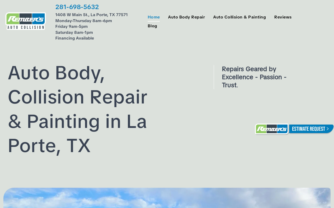 Rember's Auto Collision — screenshot of their official website