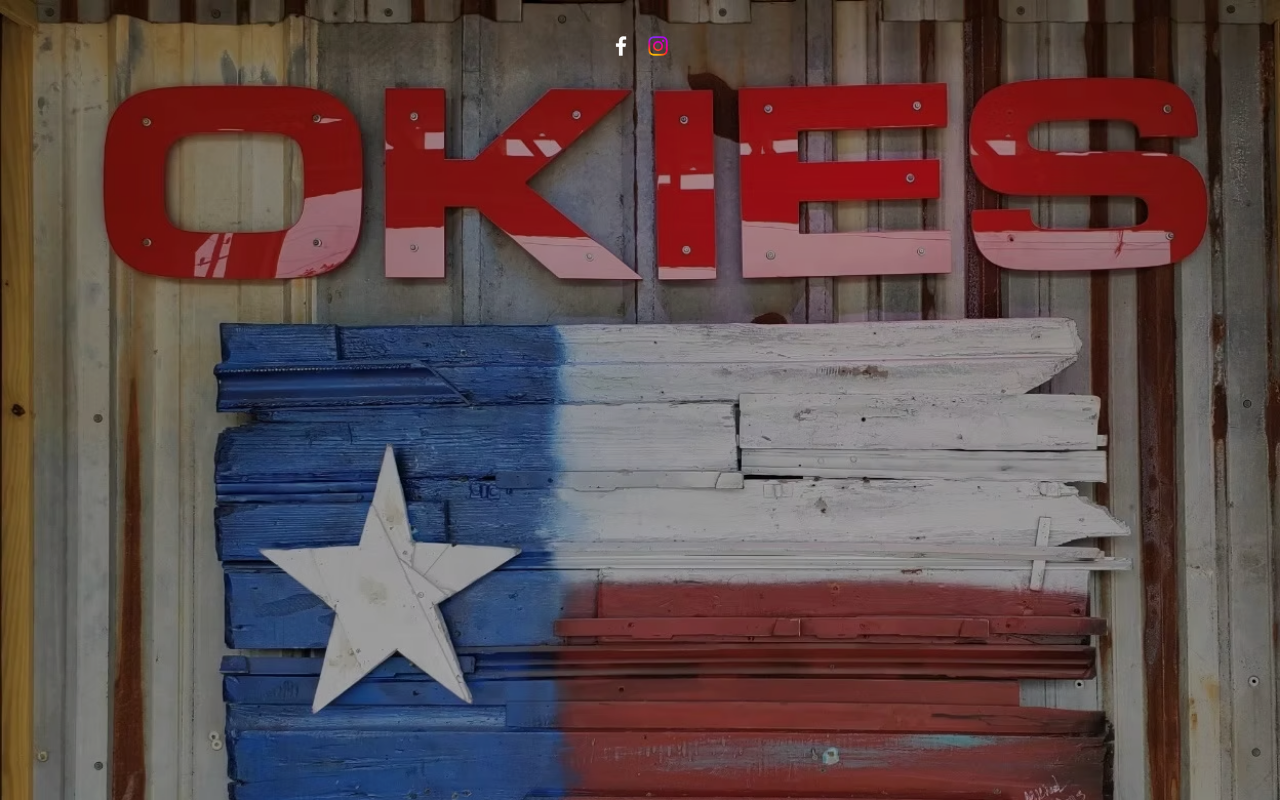 Okie's — screenshot of their official website
